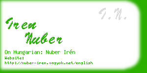 iren nuber business card