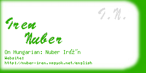 iren nuber business card